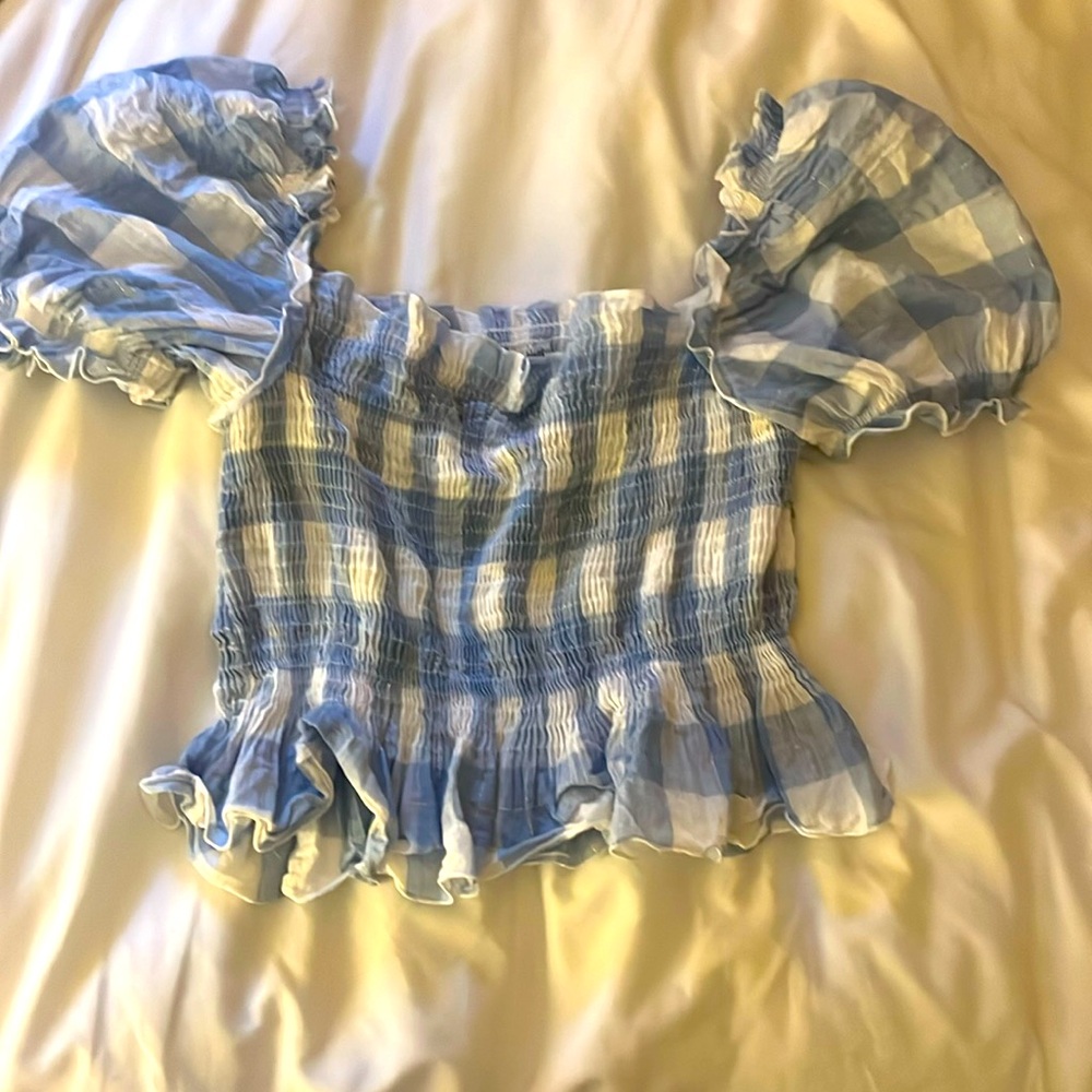 Blue and white top size 14 in kids/teens from mayoral, only worn twice